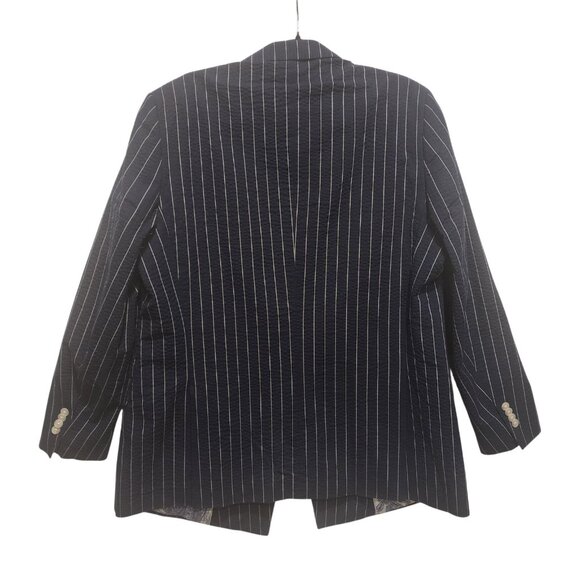 Paul Frederick Men Cotton Stretch Pinstripe Seersucker Suit Jacket Size 42 Long - Picture 5 of 13